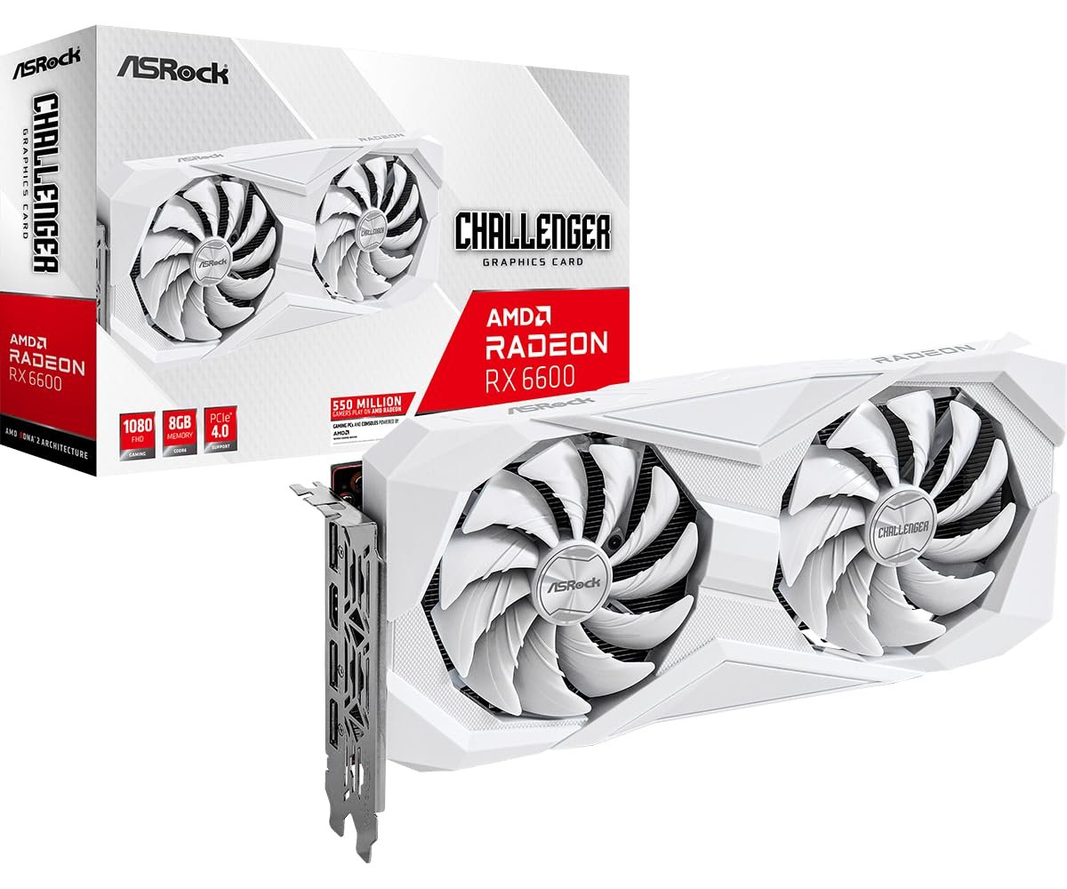 ASRock Radeon RX 6600 Challenger White com 8 GB de memória